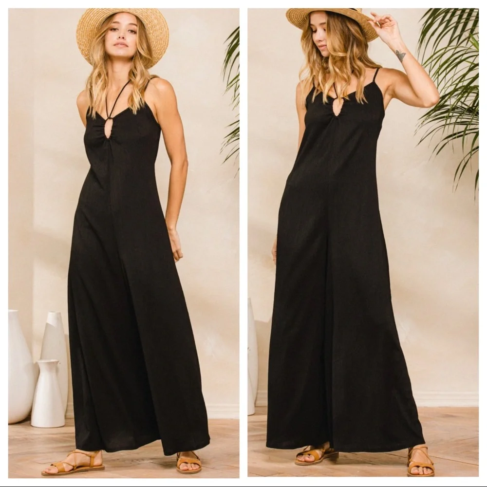 46 Fabulous Chic Sleeveless Wide Leg Jumpsuit - Picture 3 of 4